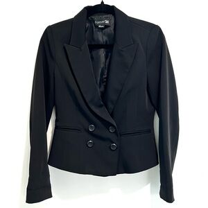 Forever 21 Classic Black Blazer Dual Button Size Small